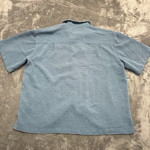 Joe Marlin Shirt Mens Large Blue Tropical Hawaiian Resort Causal Beach Aloha - Picture 7 of 8